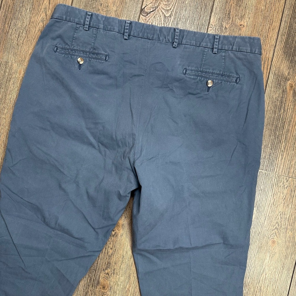 Peter Millar Soft Touch Twill Trouser Mens 42x26.5 Pants Blue Flat Front MCOB48 - Picture 2 of 9